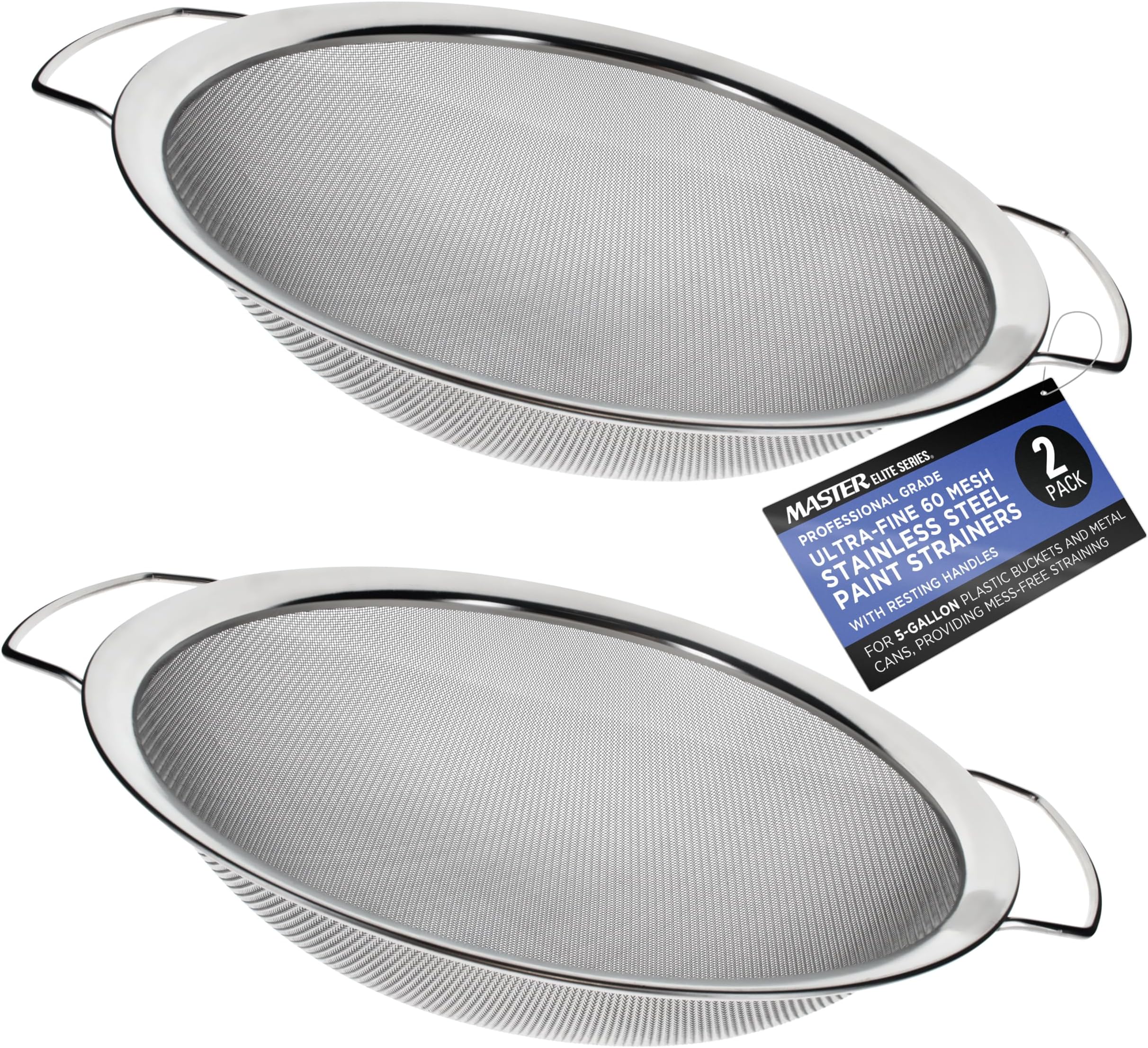 Amazon.com: Master Elite 60 Mesh Stainless Steel Paint Strainer, 2 Pack ...
